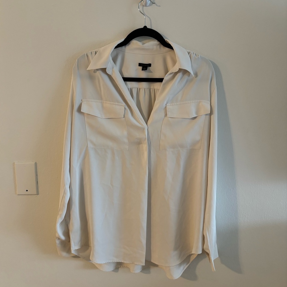 Ann Taylor Cream Women's Blouse